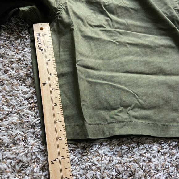 Prana Double Peak E-Waist 8" Short Men's L Cargo Green Standard Fit Drawstring - Picture 8 of 9